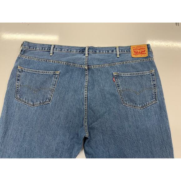 Levi Men's 550 Jeans Size 52" x 30" Relaxed Fit Big & Tall Cotton Light Blue - Picture 5 of 9